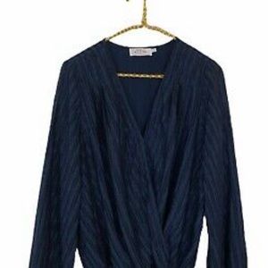 Katie sturino x stich fix blue wrap body suit